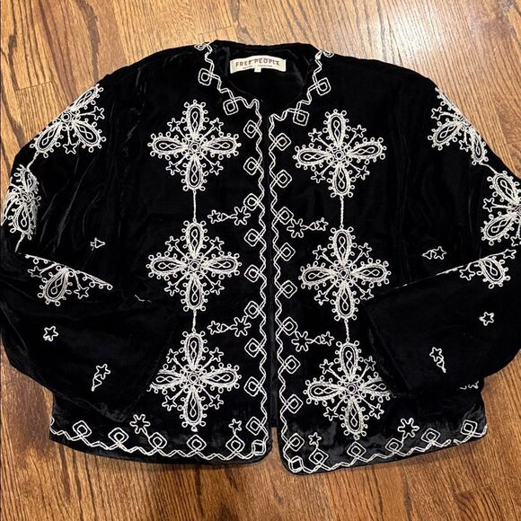 Free People Mia Jacket Black Combo NWOT - Picture 6 of 7